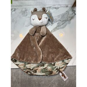 NWT Bass Pro Shops Baby Deer Fawn Lovey Security Blanket Brown Camo Soft 11 x 13